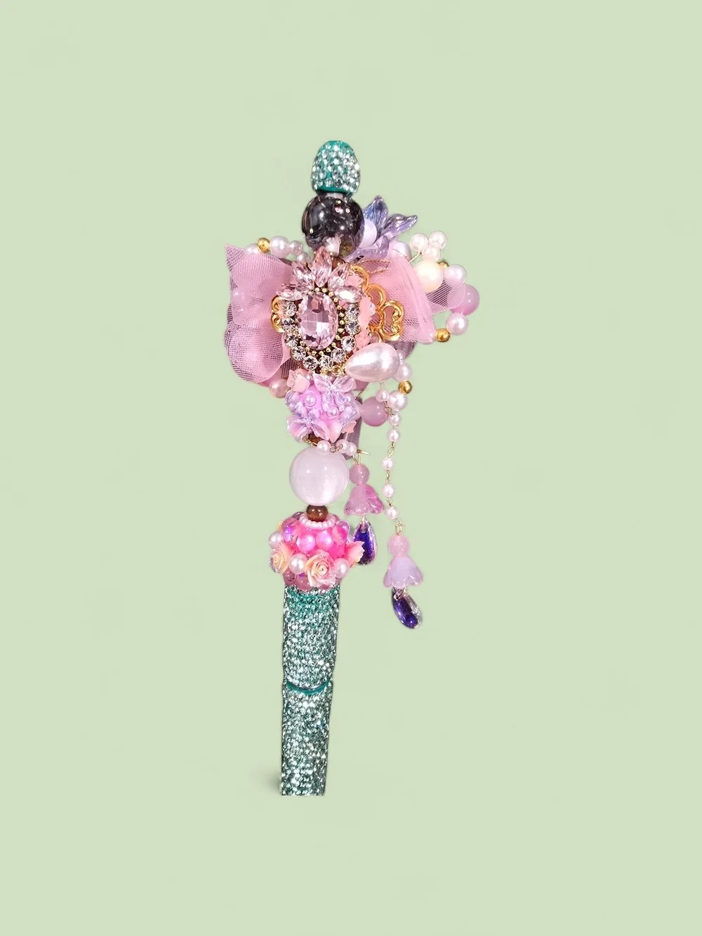 Pink Butterfly Beaded Pen